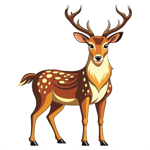 Jungle Safari Spotted Deer Transparent Sticker